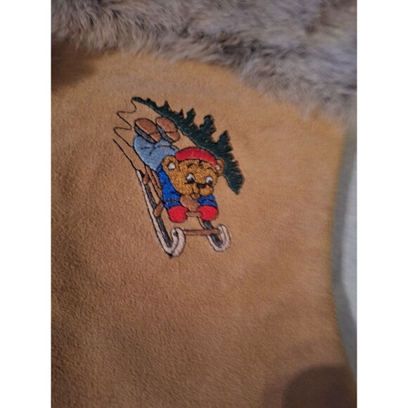 HAPPY HOLIDAYS CHRISTMAS STOCKING‎ WITH FUR LINING-14”-NEW 2 Stockings - Picture 3 of 11